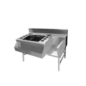 UNIDAD COCKTELERA CON NICHO EN ACERO INOXIDABLE