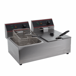 Freidora Alitas Tempura Quesadillas 2 Tinas 6 Lts cada Una MARCA MIGSA CKEF2LTS6