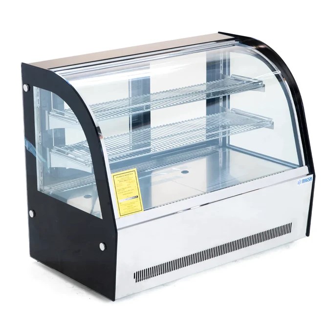 Vitrina refrigerada sobre mostrador cristal curvo MARCA MIGSA GN-900CT