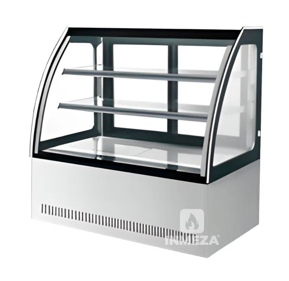 Vitrina Exhibidora De Cristal Curvo 464 L 550W 110V MARCA MIGSA GN-1800C2