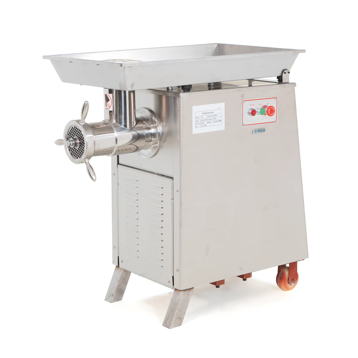 Molino De Carne 5Hp Cabezal 650 Kg 4,000W 220V MARCA MIGSA TJ-42