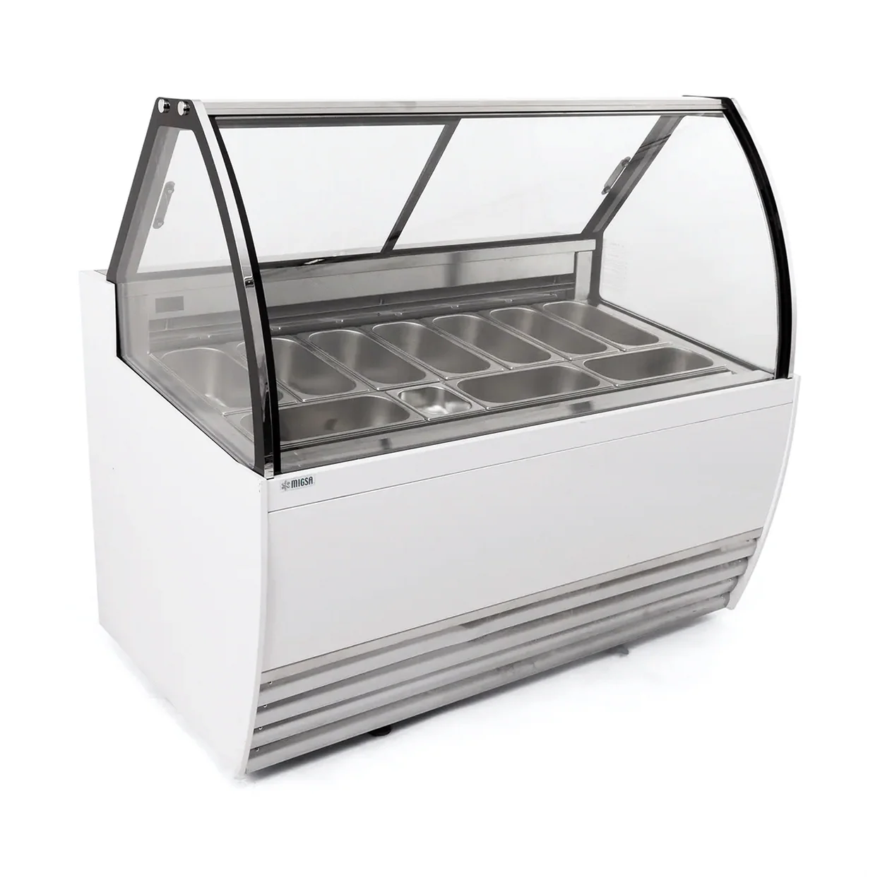 Vitrina exhibidora de helados de 10 insertos MARCA MIGSA DW-10