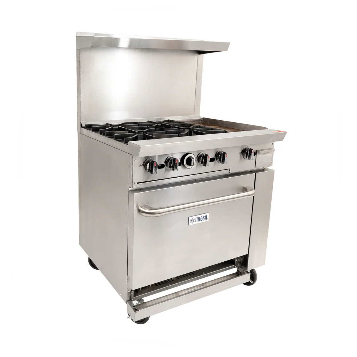 Estufa Comercial Gas 6 Quemadores MARCA MIGSA DCR36-6Q