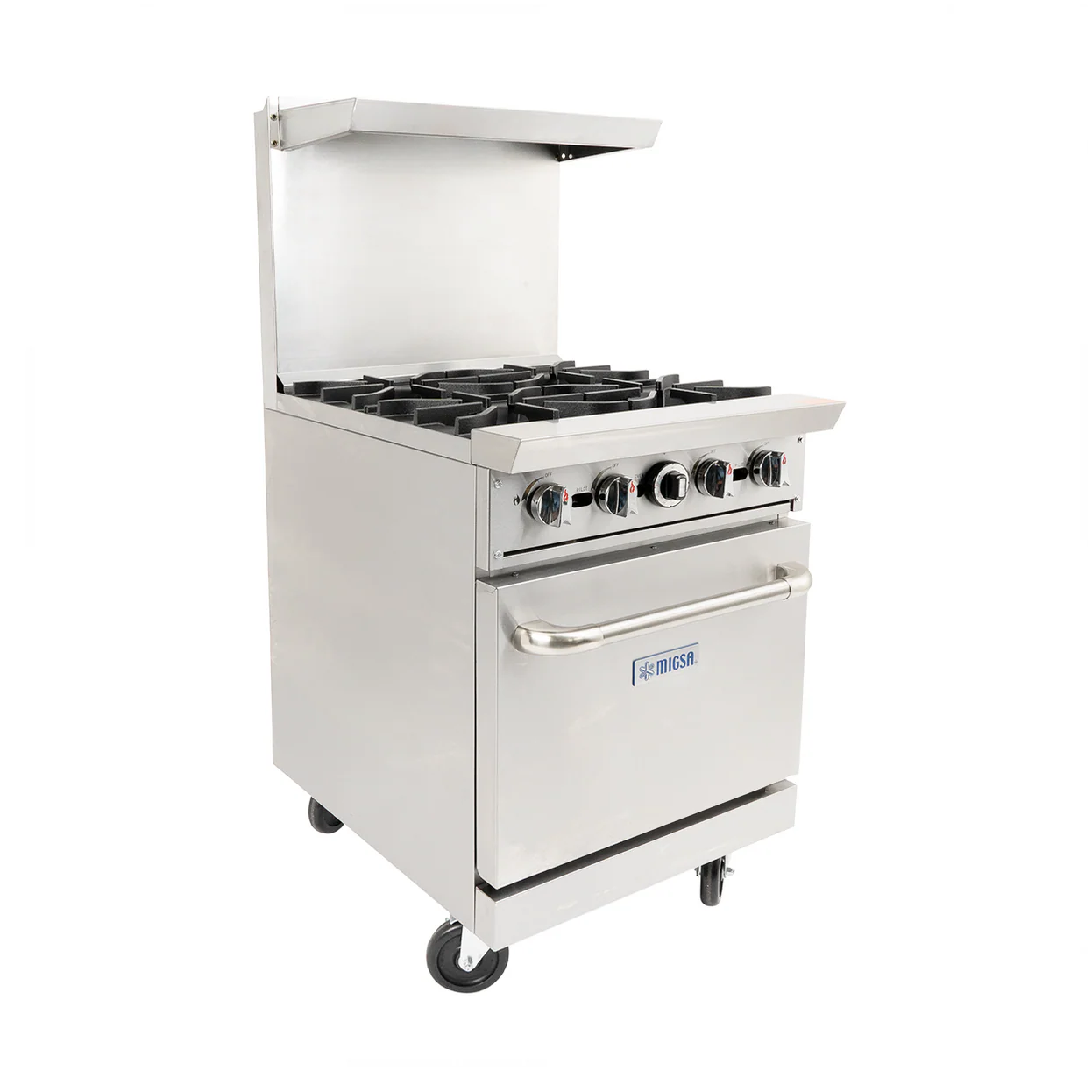 Estufa Comercial 4 Quemadores Y Horno MARCA MIGSA DCR24-4Q