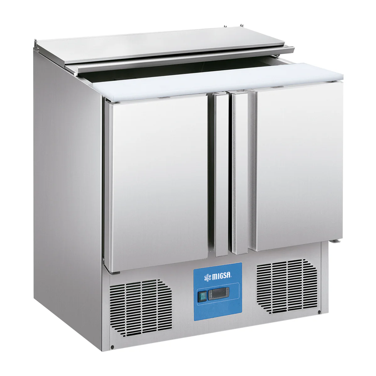 Barra Fria Para Ensaladas 2 Puertas Tipo Europeo 230 L 110V MARCA MIGSA S900