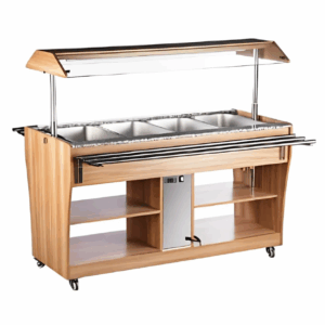 Mesa bufetera caliente móvil de 4 insertos enteros MARCA MIGSA RTR-1490L