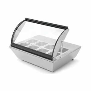 Base caliente eléctrica de 8 insertos de sobre mesa con tapa MARCA MIGSA RTR-67L