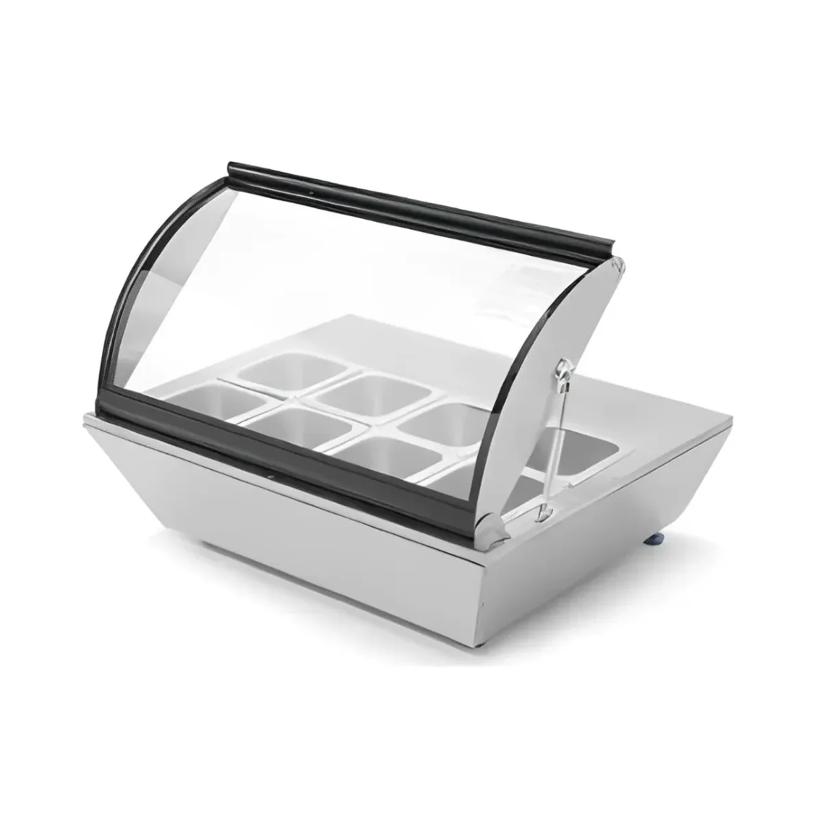 Base caliente eléctrica de 8 insertos de sobre mesa con tapa MARCA MIGSA RTR-67L