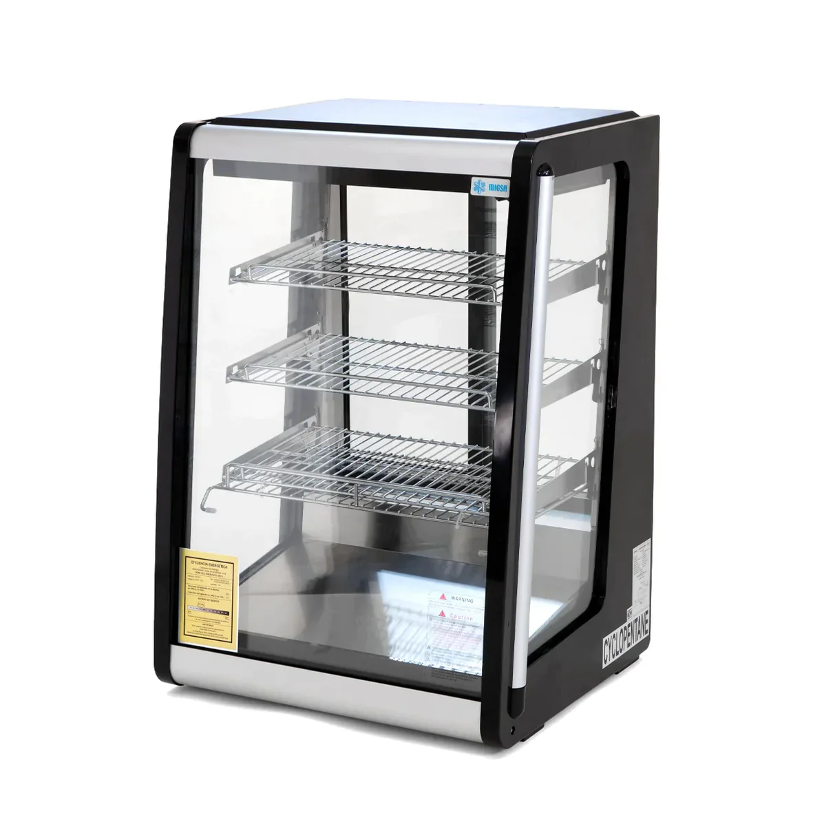 Vitrina Refrigerada Sobre Mesa Alta 129 L. 189W 110V MARCA MIGSA RTW-129-L