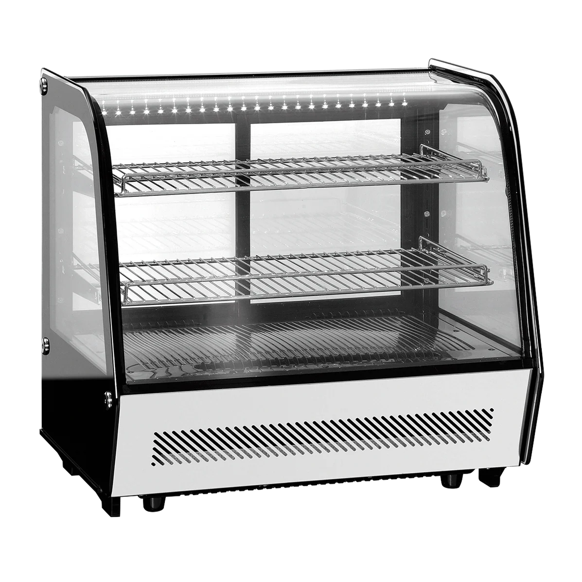 Vitrina Refrigerada Cristal Curvo Con Sistema Antiempañante Frontal 120 L 230W 110V MARCA MIGSA RTW-120L4