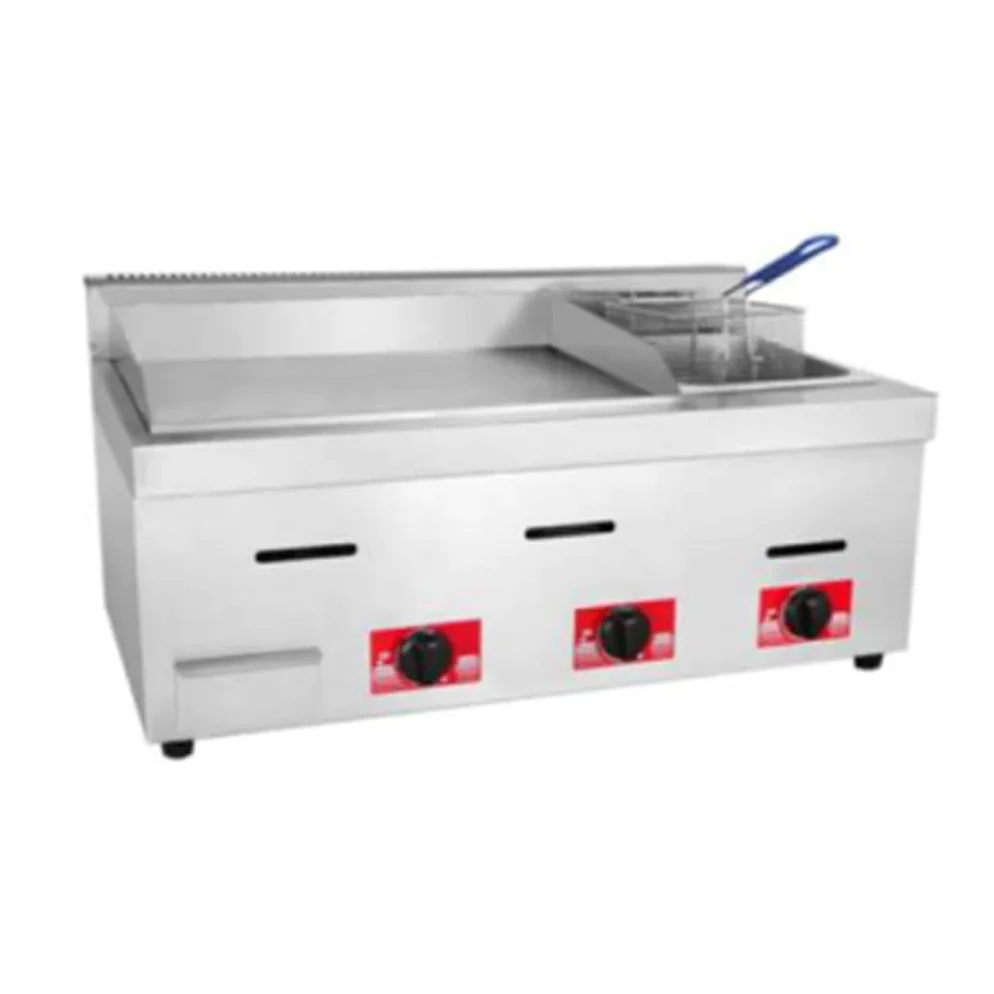 Plancha Grill Lisa Con Freidora A Gas Lp 4L MARCA MIGSA PFM-85