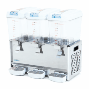 Enfriador De Aguas Frescas 3 Tanques Tipo Fuente (Spray) 18 L C/U 350W 110V MARCA MIGSA LYP-3X18