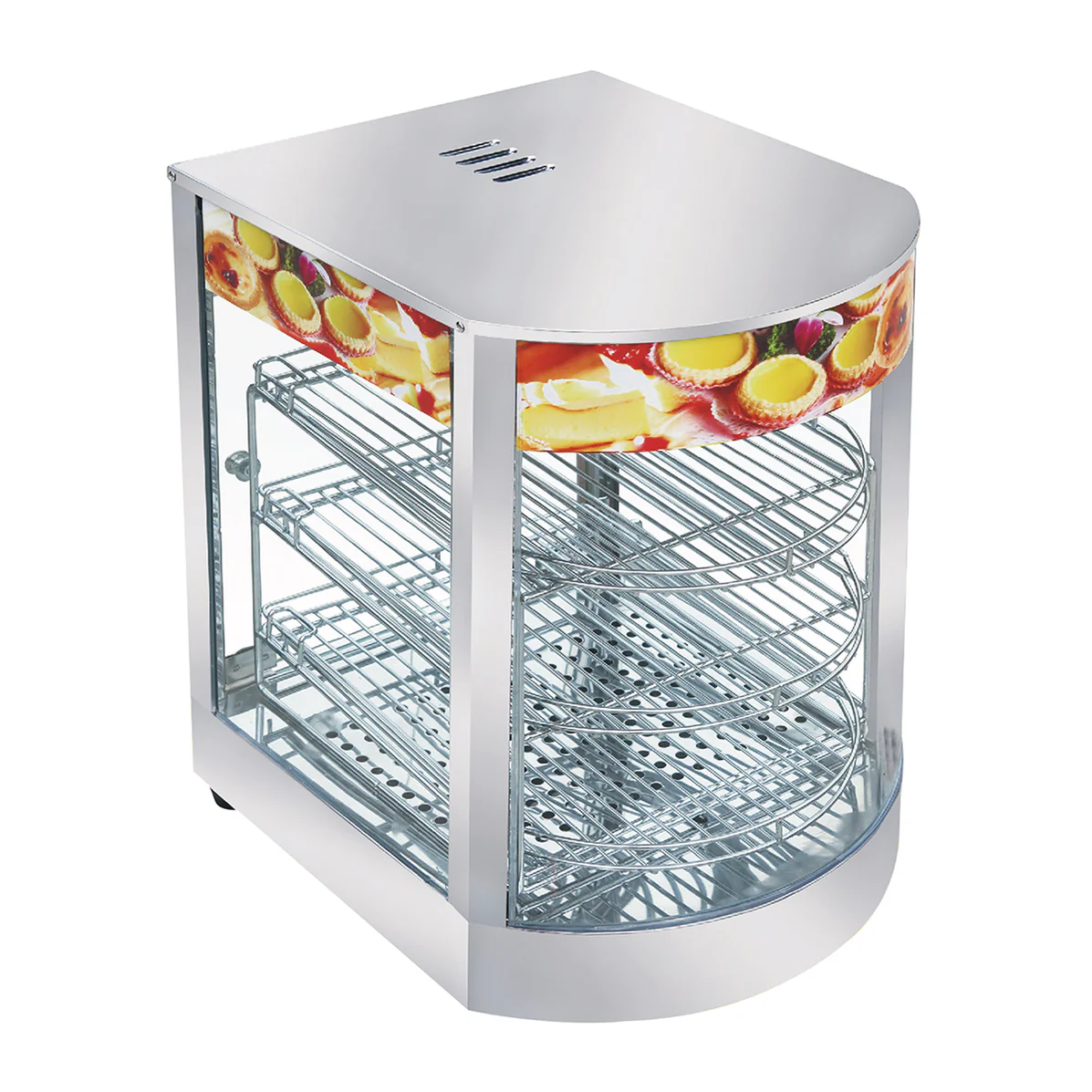 Exhibidor Caliente Eléctrico Curvo Frontal 850W MARCA MIGSA HW-1P