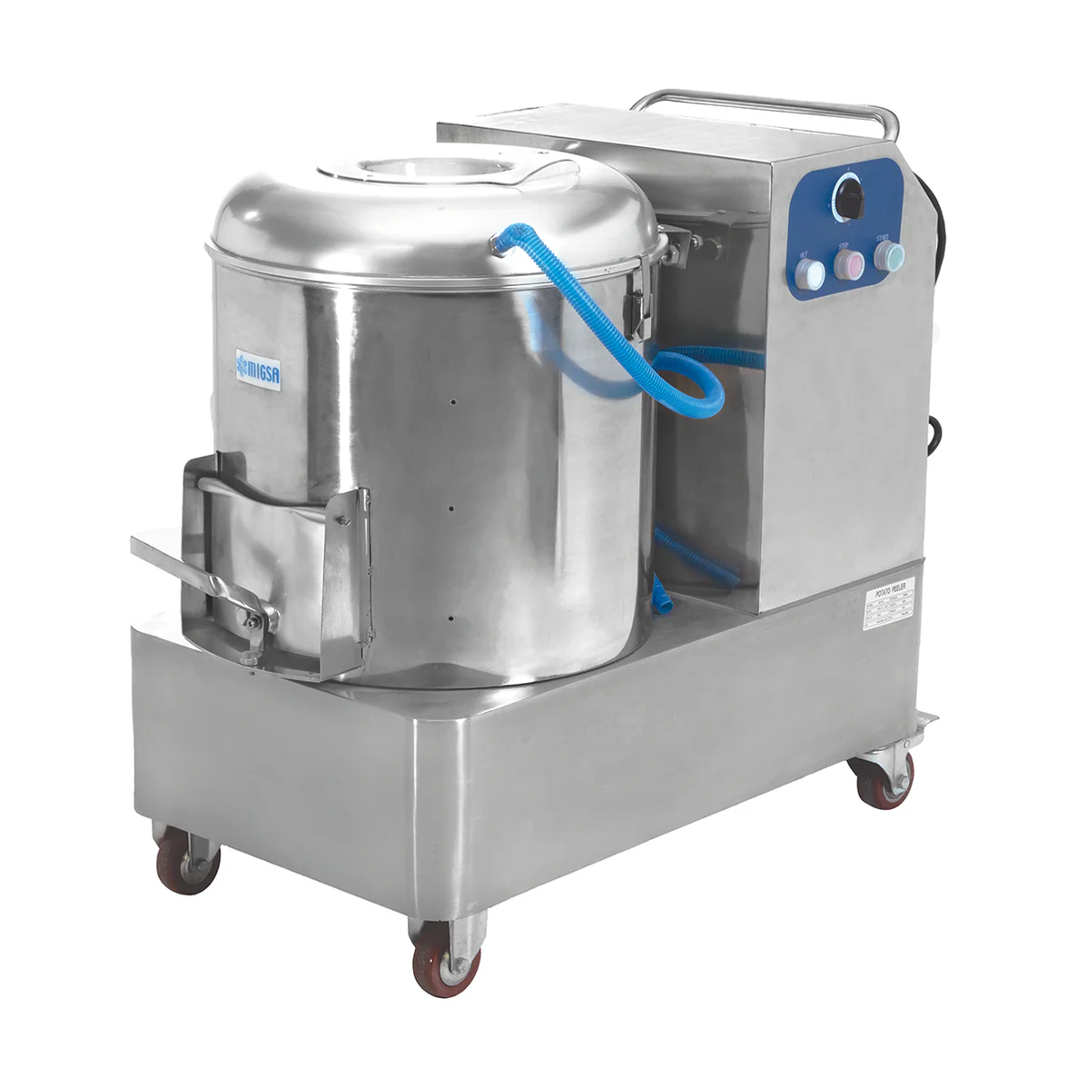 Peladora De Papas Para 30 Kg Con Base Con Rueda MARCA MIGSA HLP-50