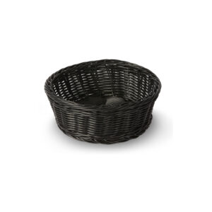 CESTA TEJIDA OVAL LARGA (9" X 4.5" X 3.25"), NEGRO MCCETA090403N CONCASSE