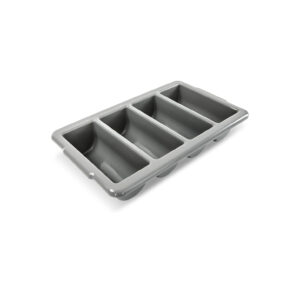 CAJA PP PARA CUBIERTOS 4 DIVISIONES GRIS MCC52654 CONCASSE