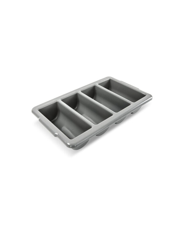 CAJA PP PARA CUBIERTOS 4 DIVISIONES GRIS MCC52654 CONCASSE