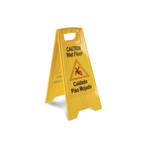 LETRERO "PISO MOJADO" PRECAUCIÓN AMARILLO PLÁSTICO MCLL01 CONCASSE