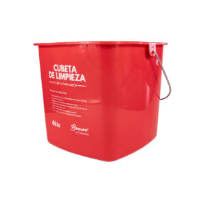 TINA PARA LIMPIEZA COLOR ROJO PARA SATINIZANTE 6L PP "BUCKET" MCLT02 CONCASSE