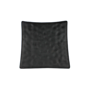 PLATO DE MELAMINA CUADRADO 22 CM NEGRO CORRUGADO MCPLMPC22N CONCASSE