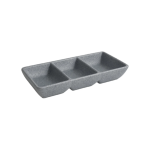 SALSERA DE MELAMINA 3 COMPARTIMENTO 21 x 7 CM GRIS MCPLMSL3G CONCASSE