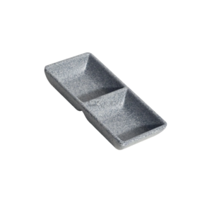 SALSERA DE MELAMINA 2 COMPARTIMENTO 14 x 7 CM GRIS MCPLMSL2G CONCASSE